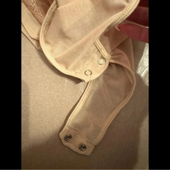 Kathy blush Lace and mesh Bodysuit Lingerie padded Push-Up teddy size S-M - Picture 14 of 14